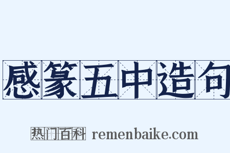 感篆五中造句是什么意思的图片